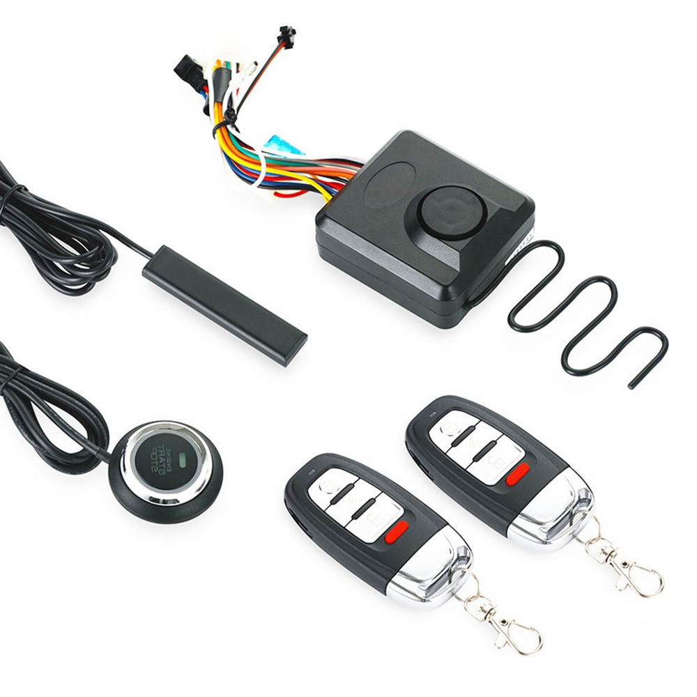 Smart Key Motorcycle Engine Ignition Switch Start Push Button Alarm Anti-theft
