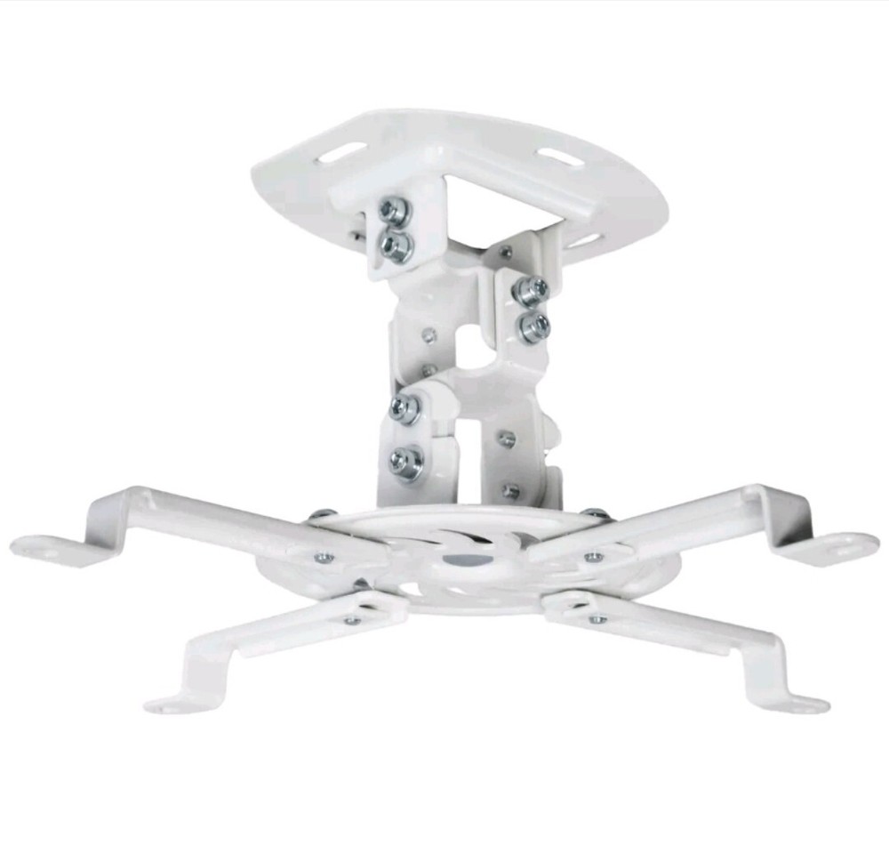 VIVO Universal Adjustable Ceiling Projector Theater Mount White | Extending Arms