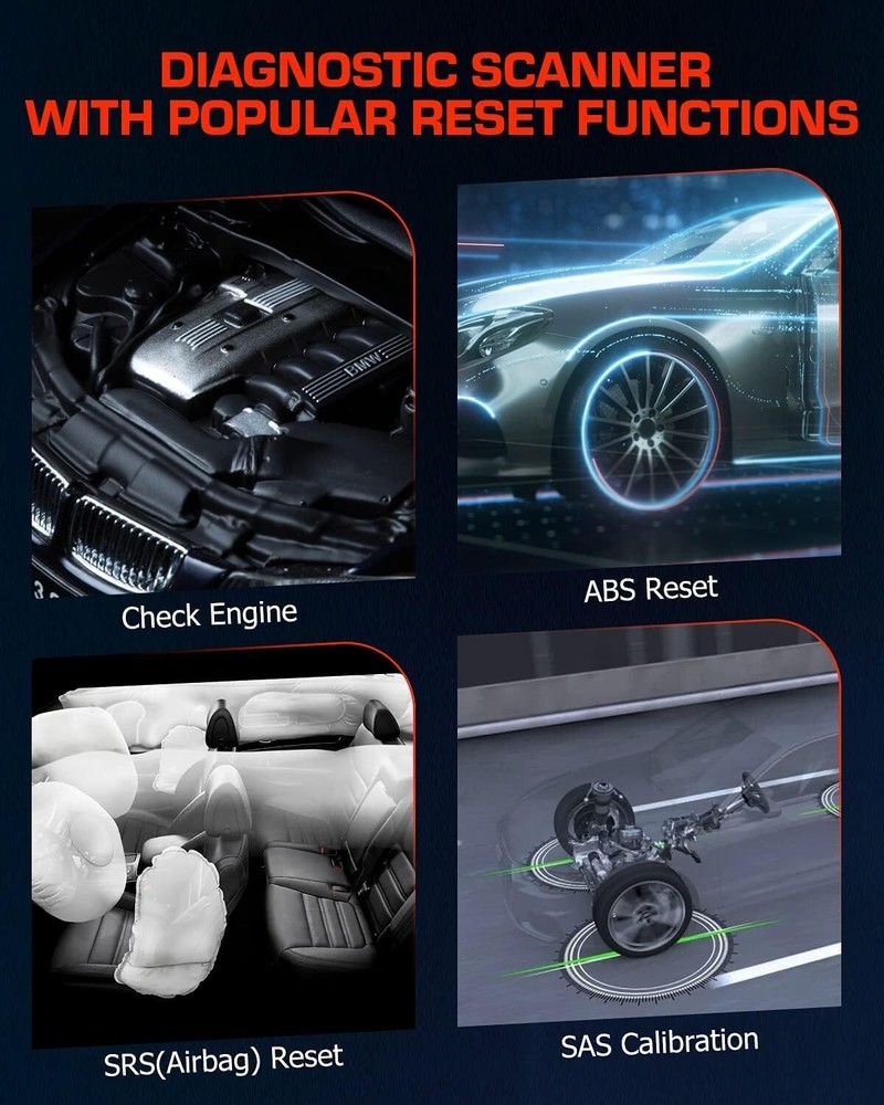 ANCEL AD610 Plus Code Reader OBD2 Scanner SRS ABS Bleed SAS SRS Diagnostic Tool