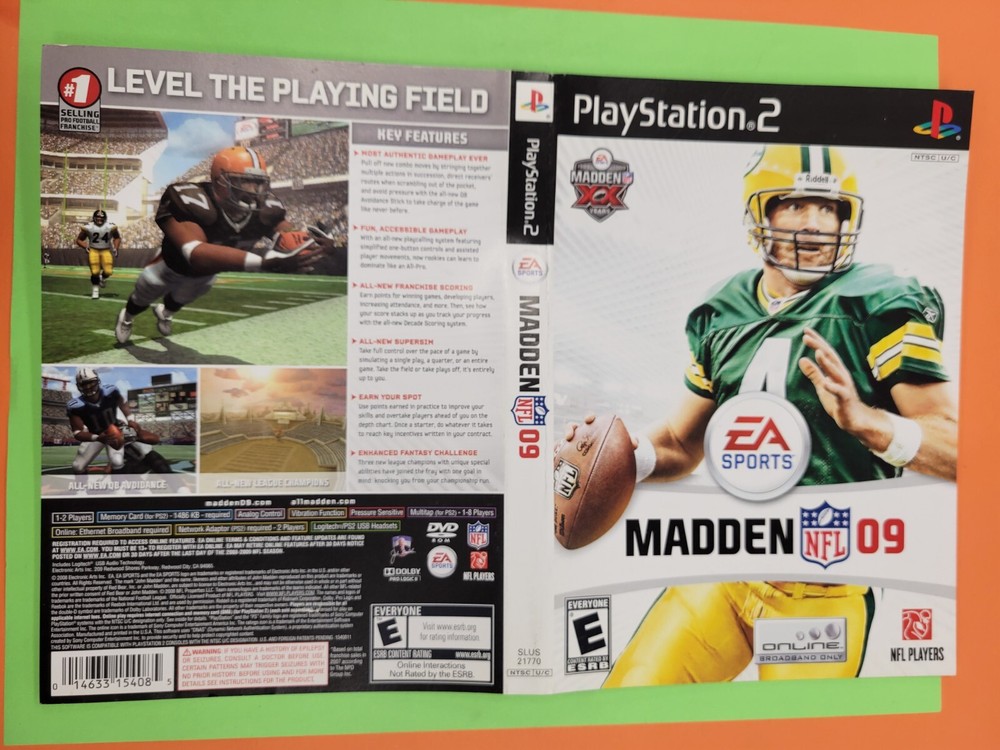 Madden 09 Case Art Original PS2