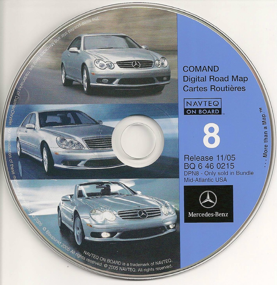 2000 2001 2002 Mercedes Benz E55 E430 E320 E-Class Navigation CD #8 Mid-Atlantic