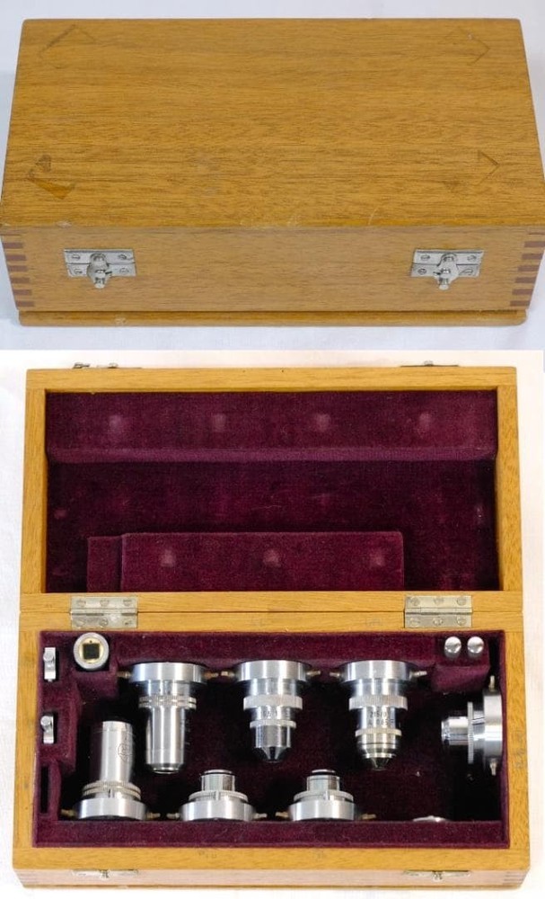 Antique Ernst Leitz MOP Polarizing Microscope 1936 Black w/ Berek+Obj Set USED