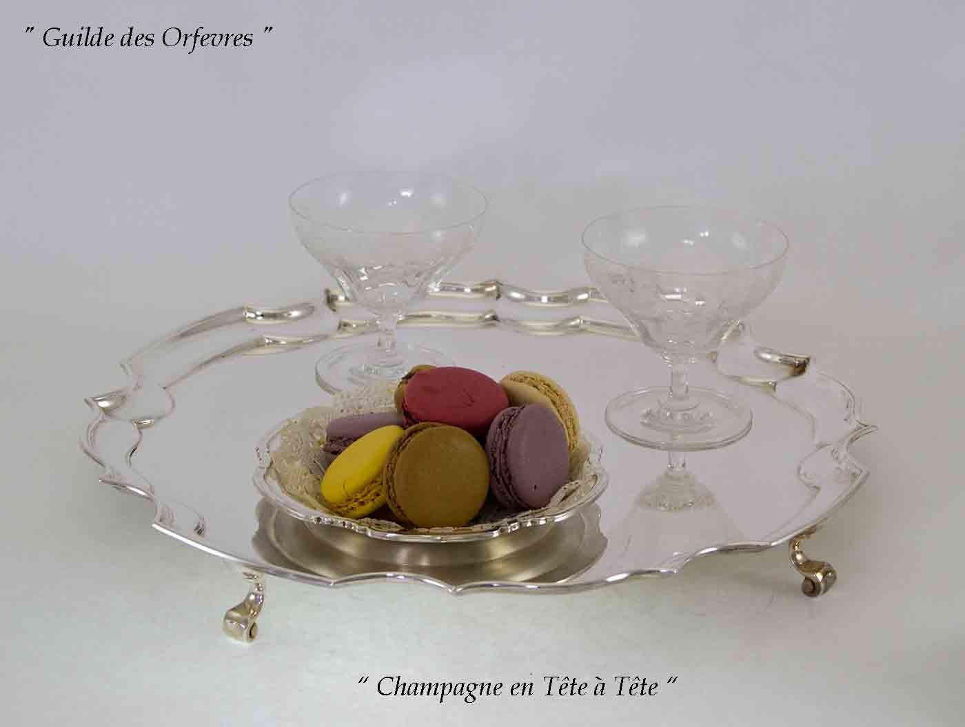 Silver Chippendale Salver 14 in. with Feet