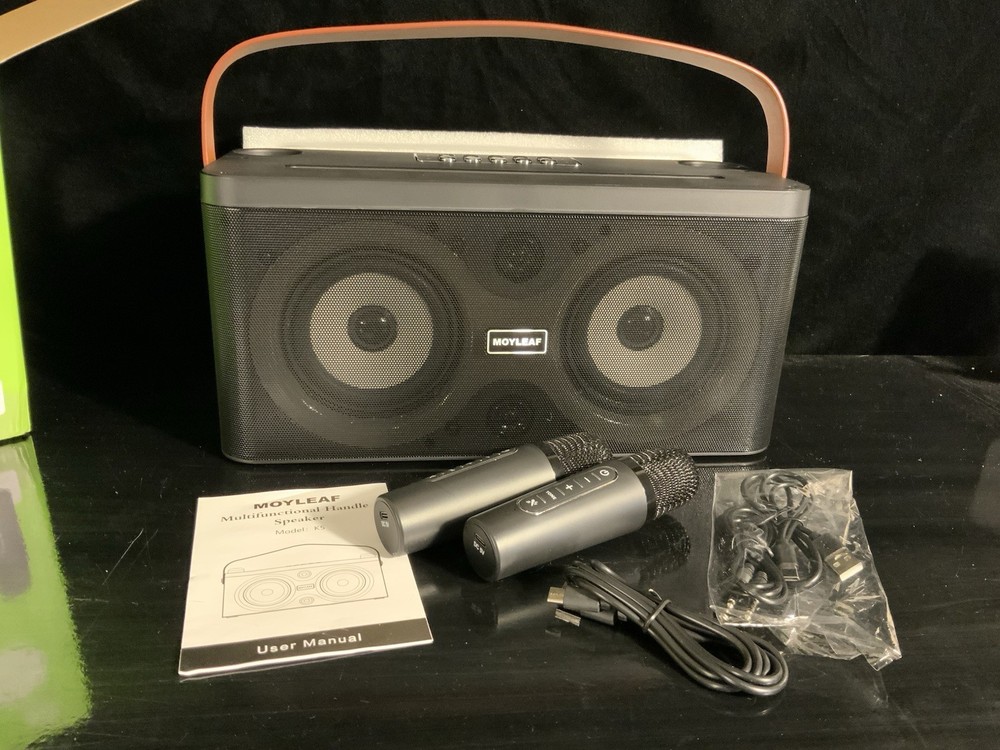 Moyleaf Karaoke Machine, Portable Multifunctional Handle Speaker K5 Open Box