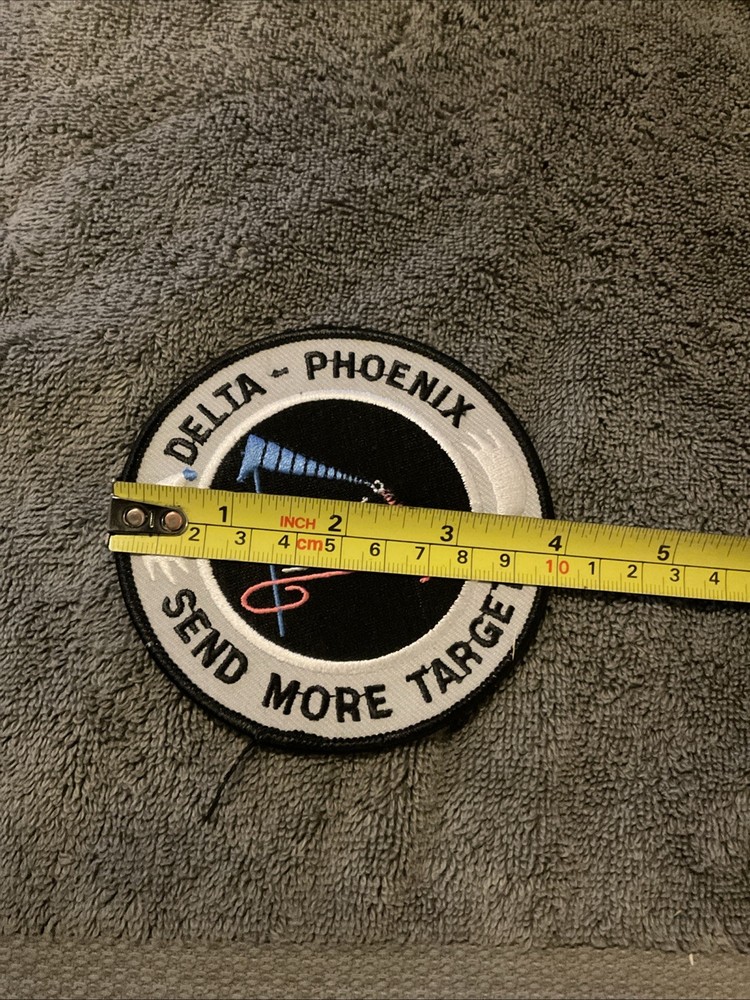 Vintage DELTA-PHOENIX Vector Sum SEND MORE TARGETS Patch NASA Space Shuttle