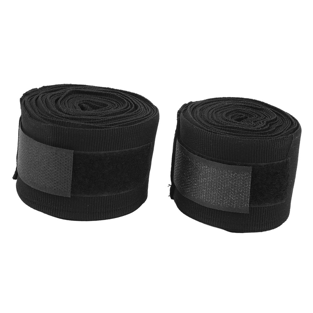 2pcs Boxing Handwraps 5m Quick Drying Hook Loop Black
