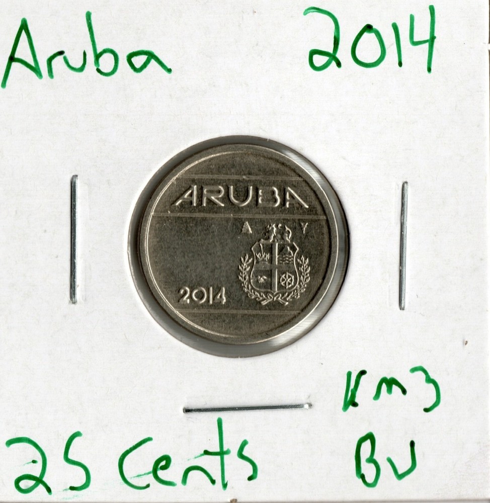 Coin Aruba 25 Cents 2014 KM3