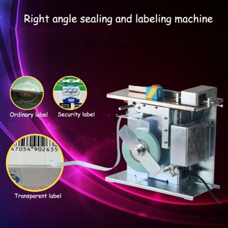 220V Semi-automatic Small Volume Rectangular Corner Seal Labeling Machine 90°
