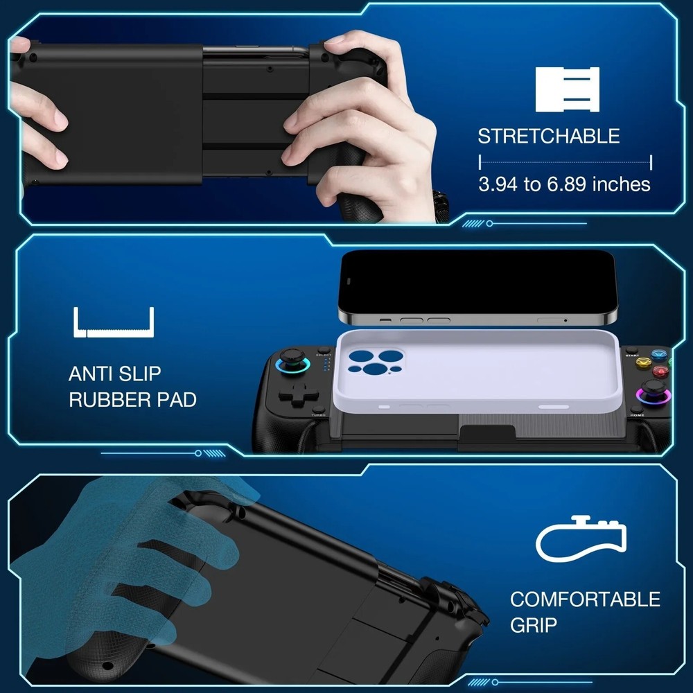 Wireless Phone Controller for iPhone/Android,Mobile Gaming Controller for iOS