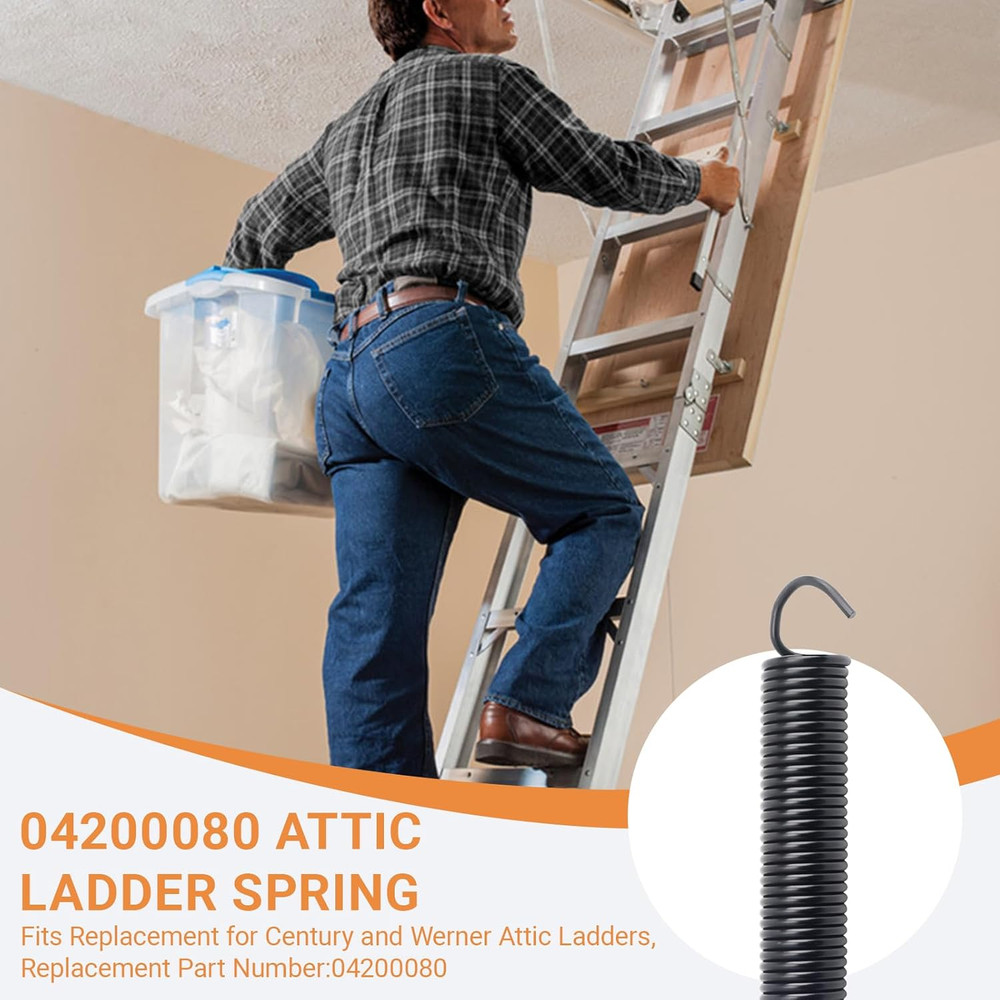 Attic Ladder Spring Replacement Kit 11 1/2 Overall Length (2-Pack)