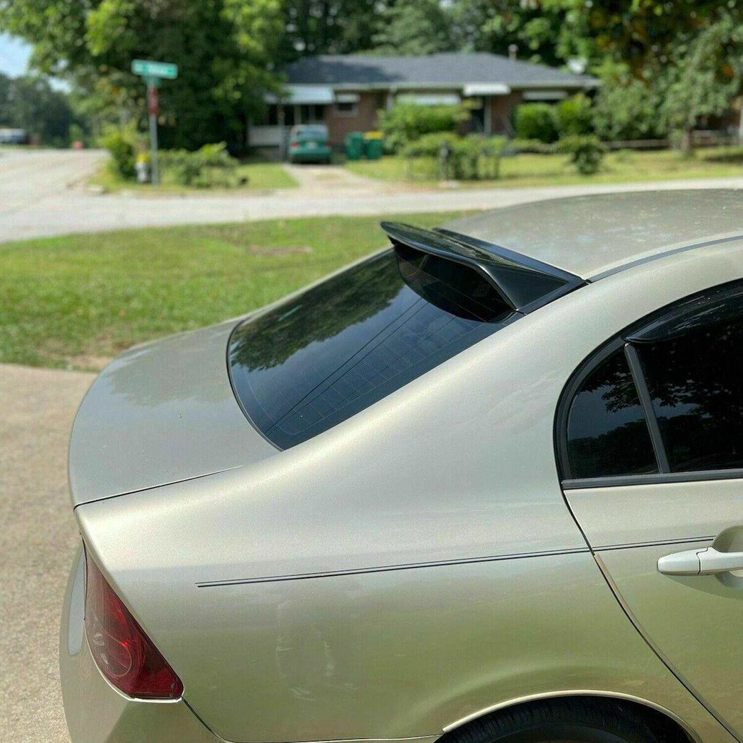 For 2006-2015 Honda Civic 4DR Sedan ABS Rear Window Roof Vent Visor Spoiler Wing