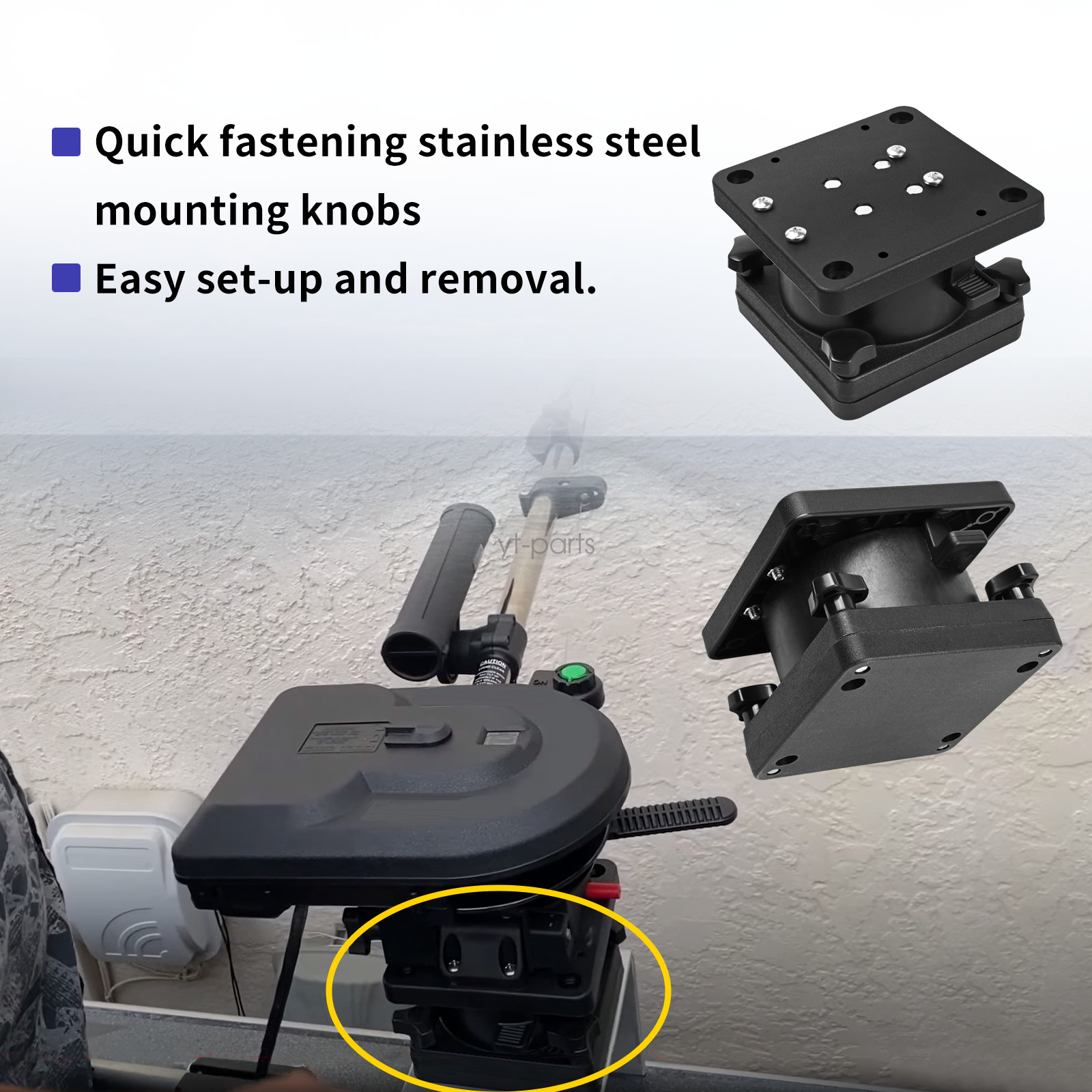 1026 (2 sets) Swivel Pedestal Mount for All Downrigger Models