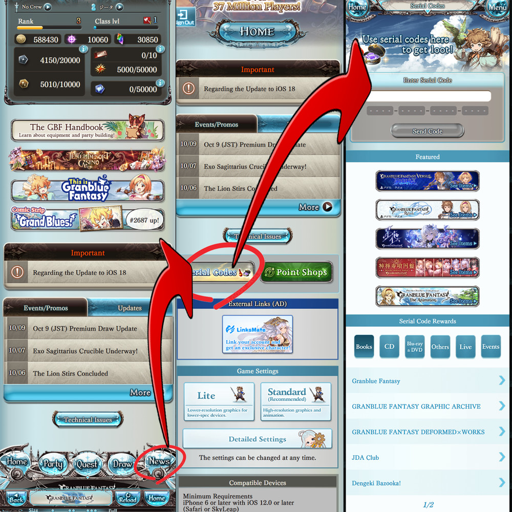Granblue Fantasy Fes 2025 Live Draw Serial Code Only Six Codes