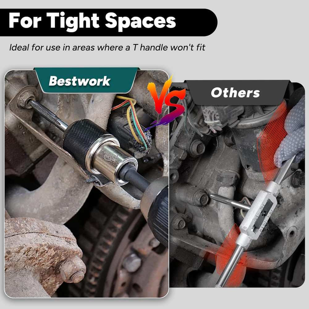 3Pcs Adjustable Tap Socket Set, 3/8" Drive Tap Holder Tool