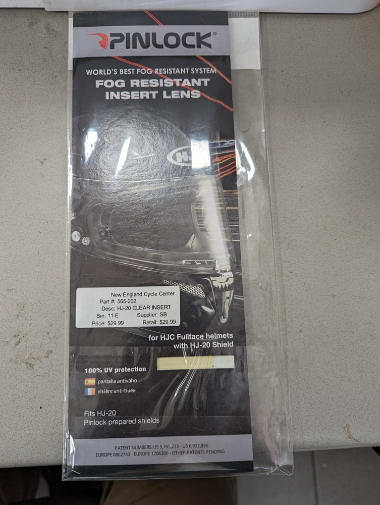HJC Pinlock Clear Insert - 565-202
