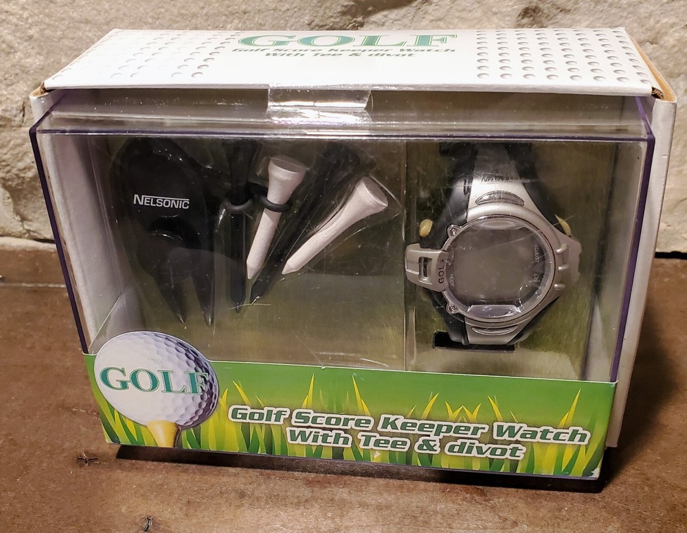 Golf Score Keeper Watch w/Tees & Divot Tool!