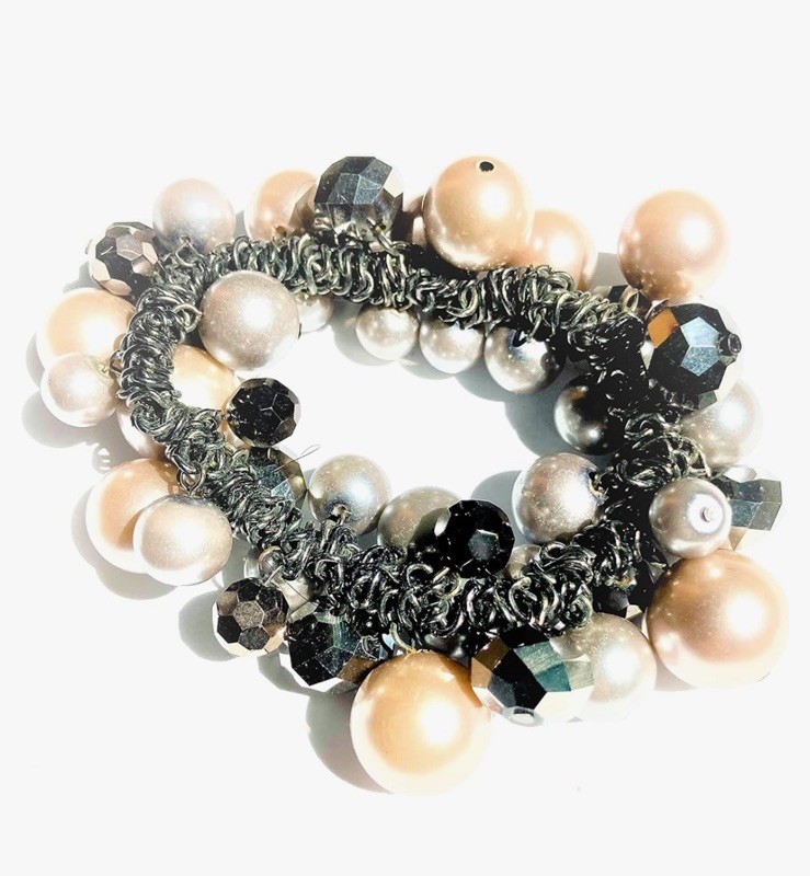 Beaded Pearlized Multicolored Bracelet Stretch