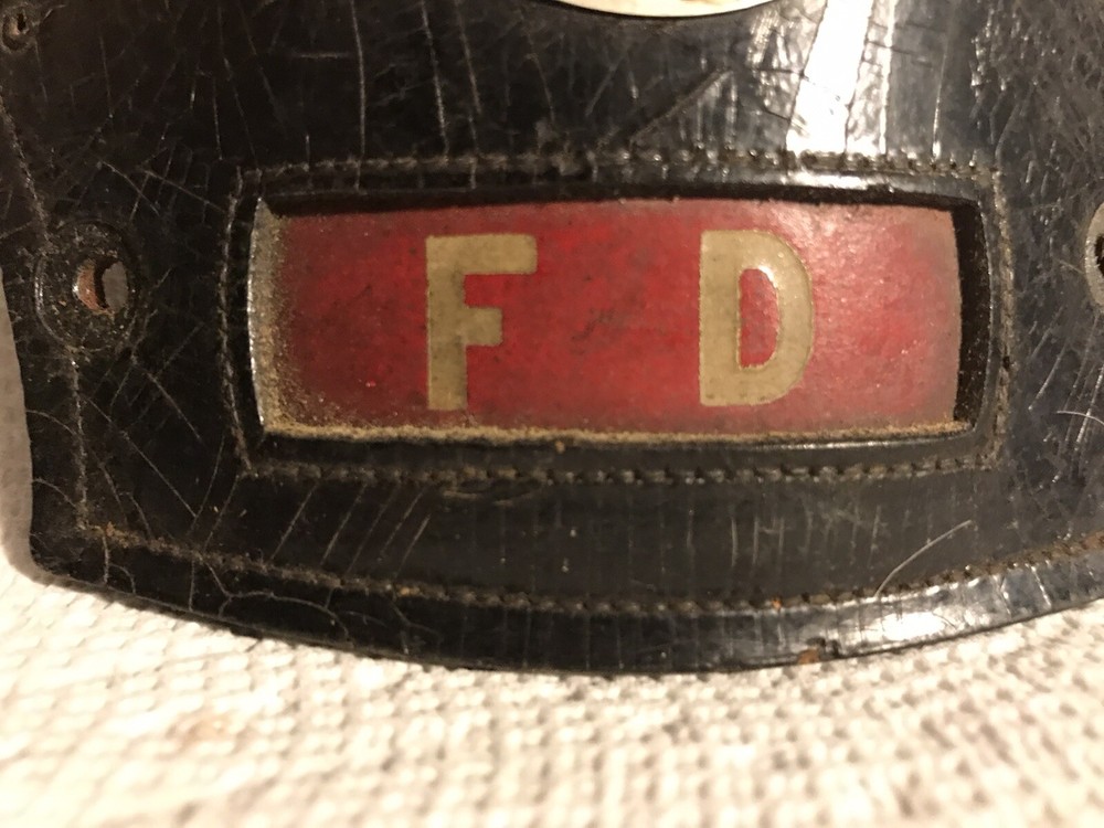 Antique Cairns Leather Fire Helmet Front