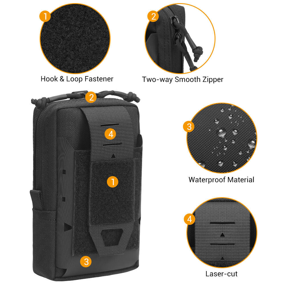 Tactical Molle EDC Pouch Multi-purpose Belt Waist Pack Bag Utility Phone Pocket