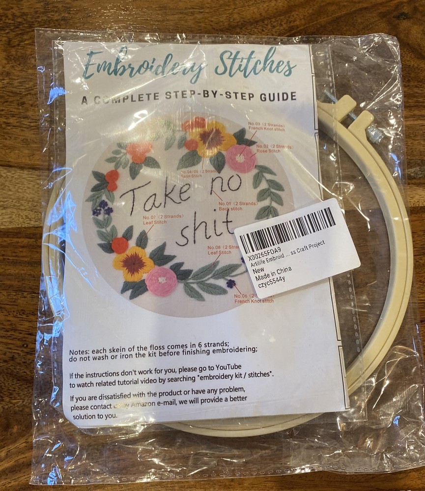 embroidery kit stitching  diy