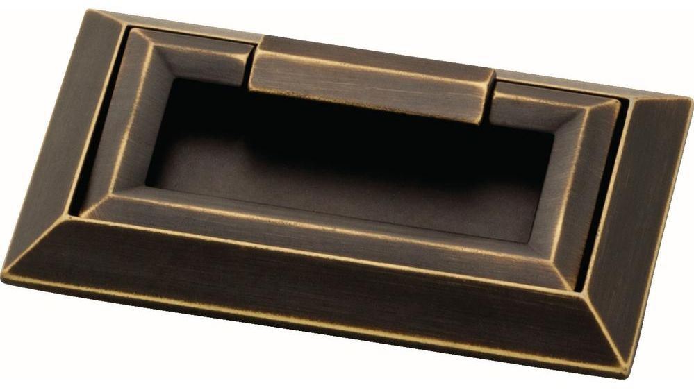 3" External Campaign Pull Bronze with Gold Highlights