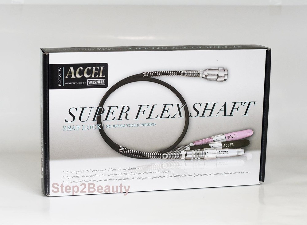 ACCEL Super Flex Shaft 3/32" Shank Snap Lock No Extra Tools Needed NIB