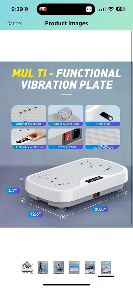 Vibration Plate Exercise Machine, Whole Body Power Vibrating Shake Platform Work
