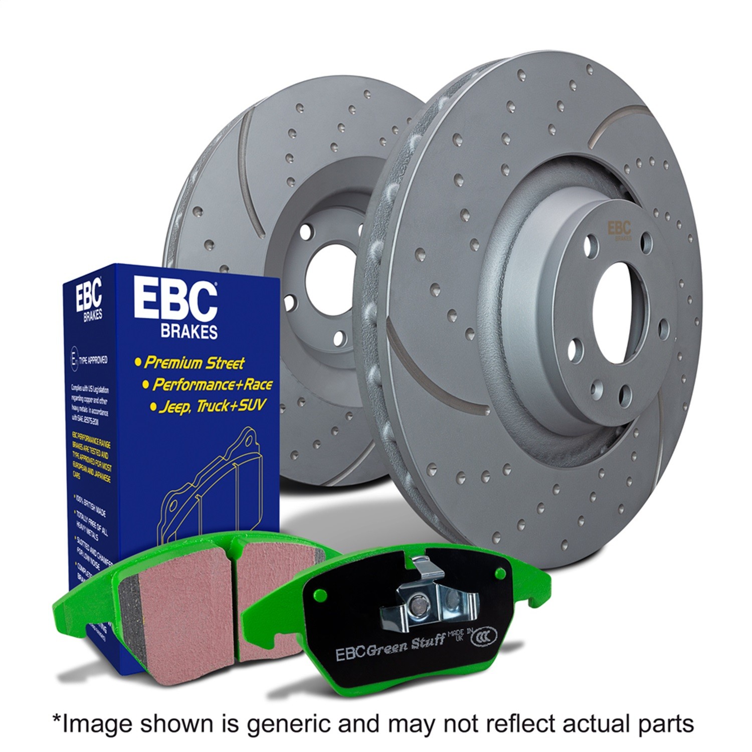EBC for S3 Kits Greenstuff Pads and GD Rotors S3KF1187