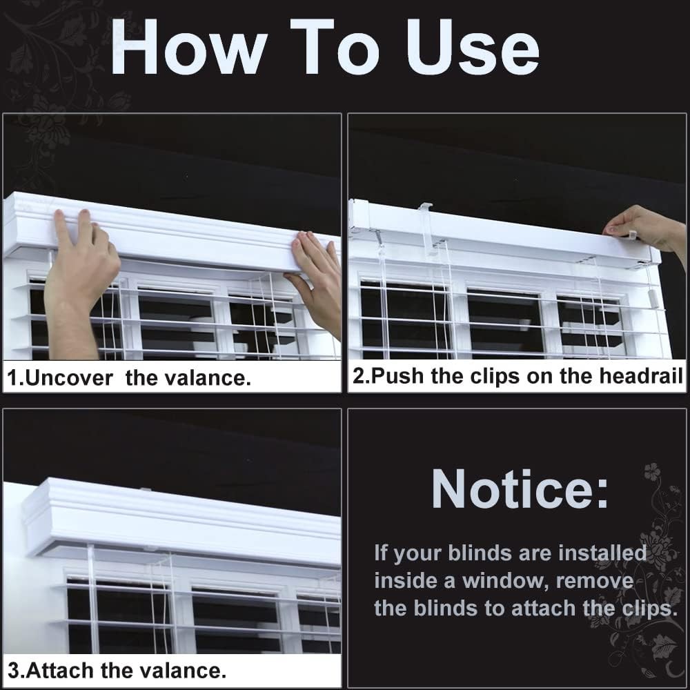 2.5 Inch Valance Clips, Clear Plastic Clips for One Size, Transparent
