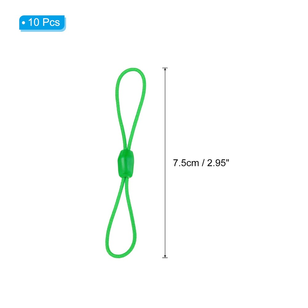 10 Pcs Zipper Pulls Replacement for Backpack Zipper Pulls Tab Cord, Green
