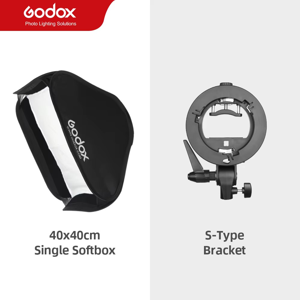 40cm 50cm 60cm 80cm Ajustable Speedlight Flash Softbox + S type Bracket Bowens M