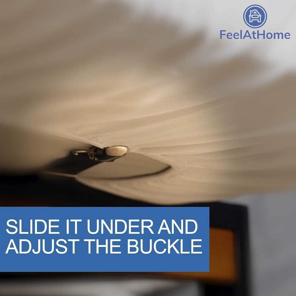 Secure Fitted Sheets with 4 PCS Heavy-Duty Bed Sheet Clips - Machine Washable