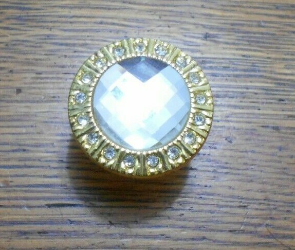 Vktech 10 PCS Round Pull Handle Glittering Rhinestone Knob Cupboard Drawer (W3B