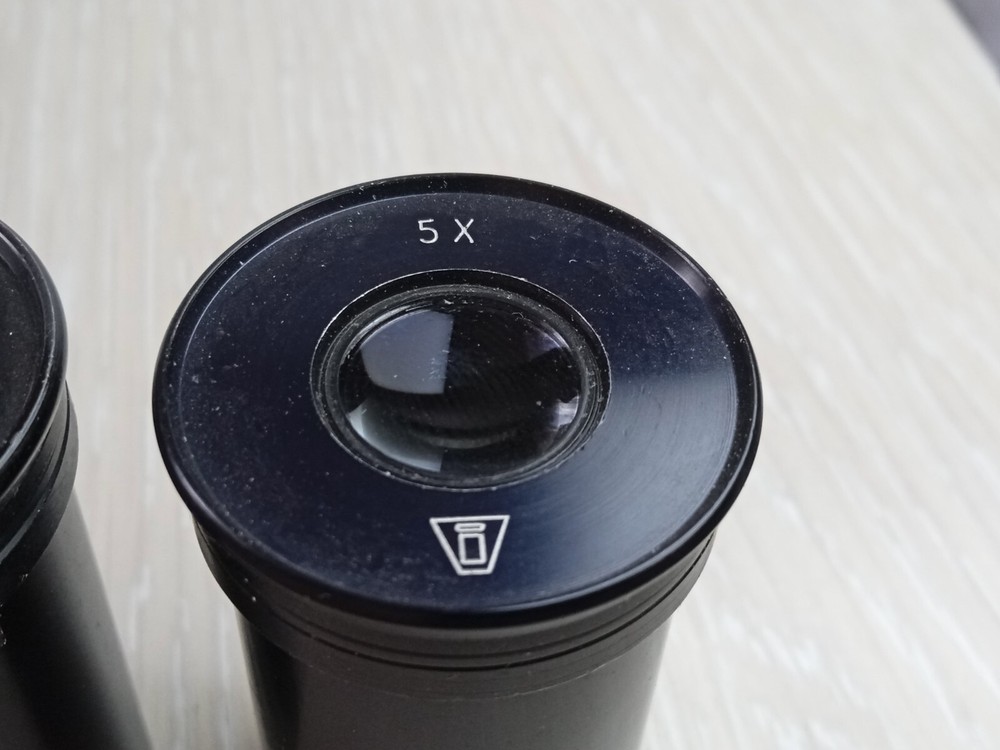 VINTAGE PAIR 5X EYEPIECE MICROSCOPE #0202