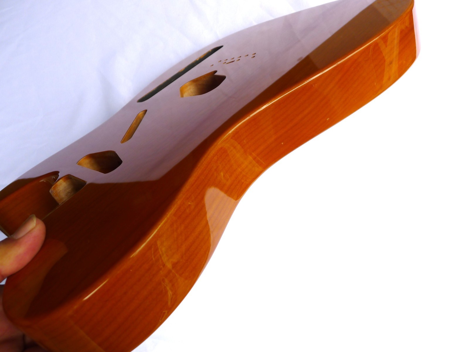 Tele Body 2 pcs Centre Joined North American Alder Trans Yellow Nitro ≦ 4.8Lbs