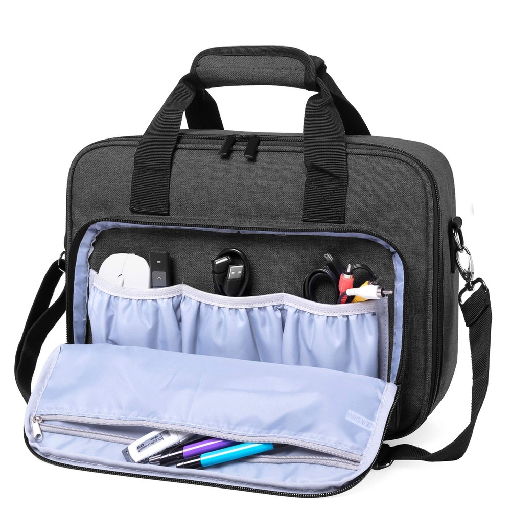 Luxja Projector Case, Projector Bag with Accessories Storage Pockets (Compati...