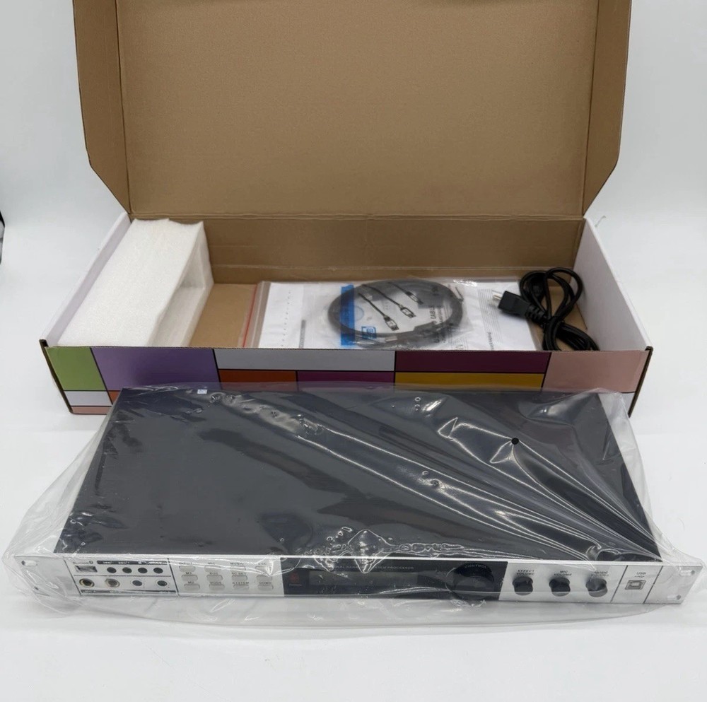 Heayzoki Digital Karaoke Mixer DSP USB Bluetooth Audio Processor Open Box