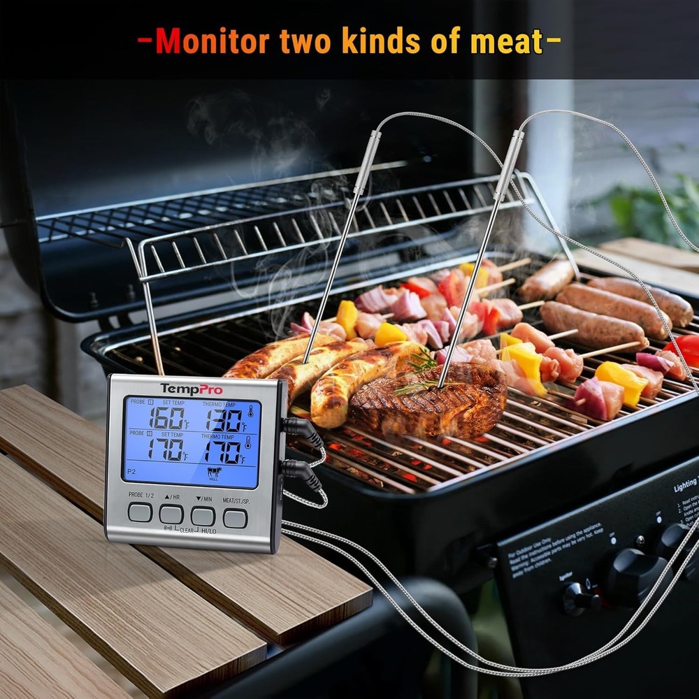 Digital Meat Thermometer with Dual Probes