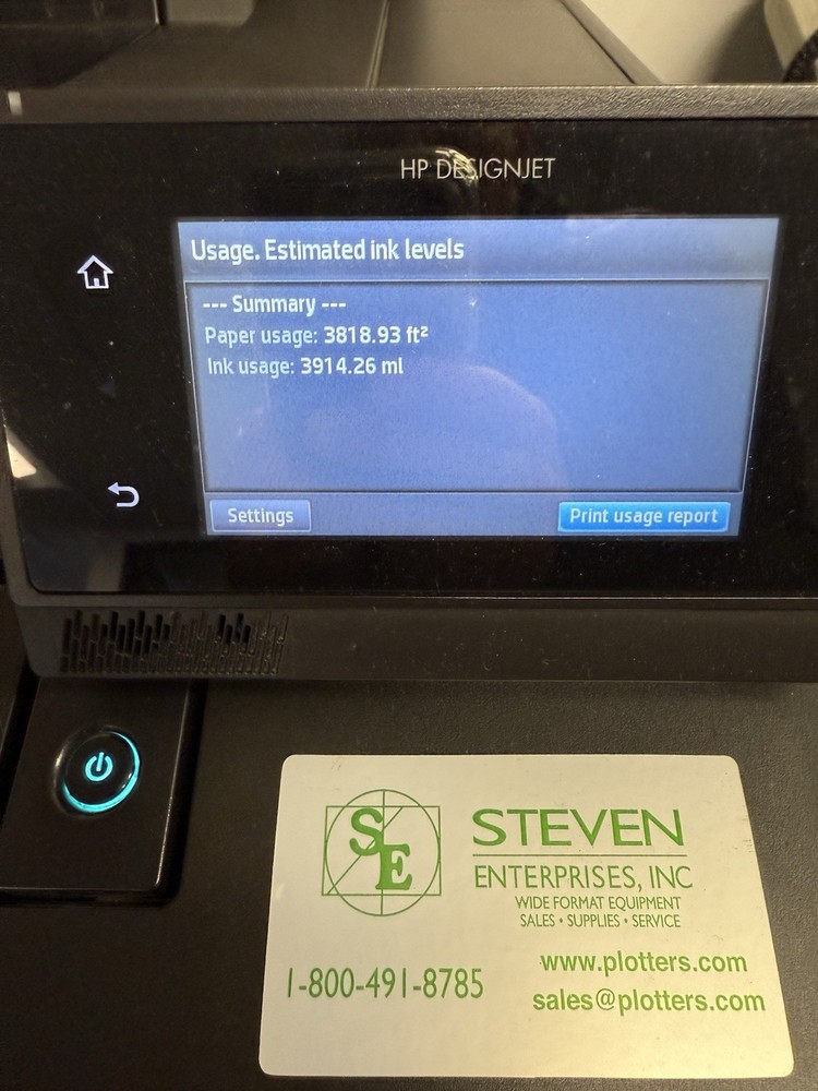 HP Designjet T920 Wide Format Printer Plotter - Free Ohio Delivery