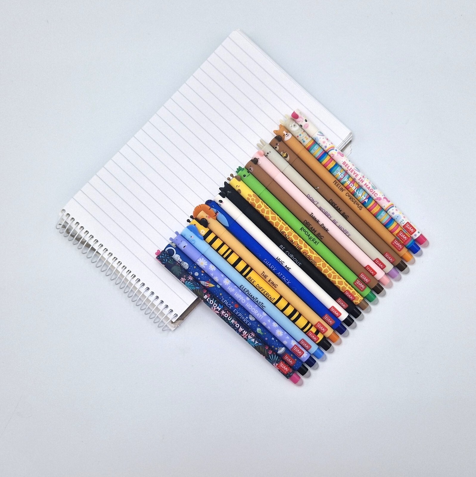 Legami Erasable Gel Pen 0.7mm Tip Kawaii Cute Animal School Stationery