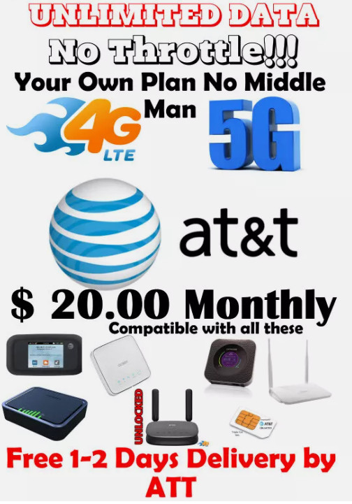 AT&T Unlimited Data Hotspot Plan – Only $20/Month! | For Active Accounts Only