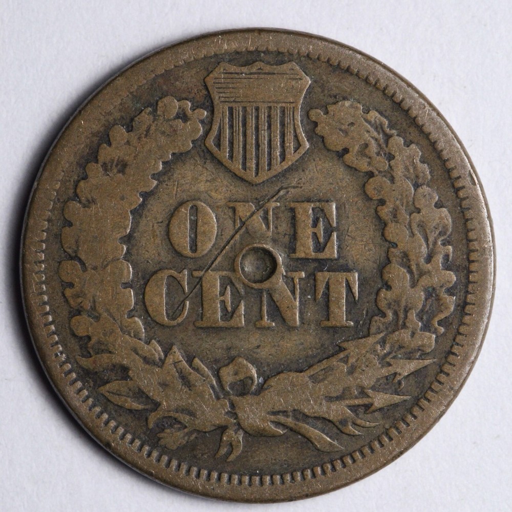 1868 Indian Head Cent Penny VG E131 DICM