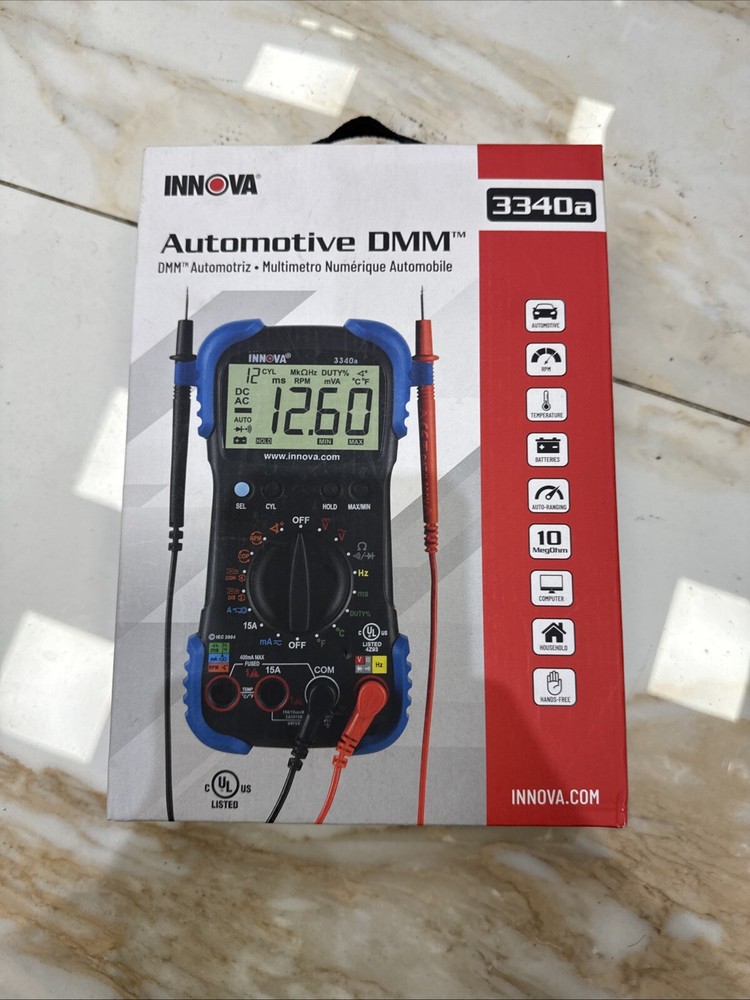 Innova 3340a Multimeter Digital LCD Readout Black Nylon Case