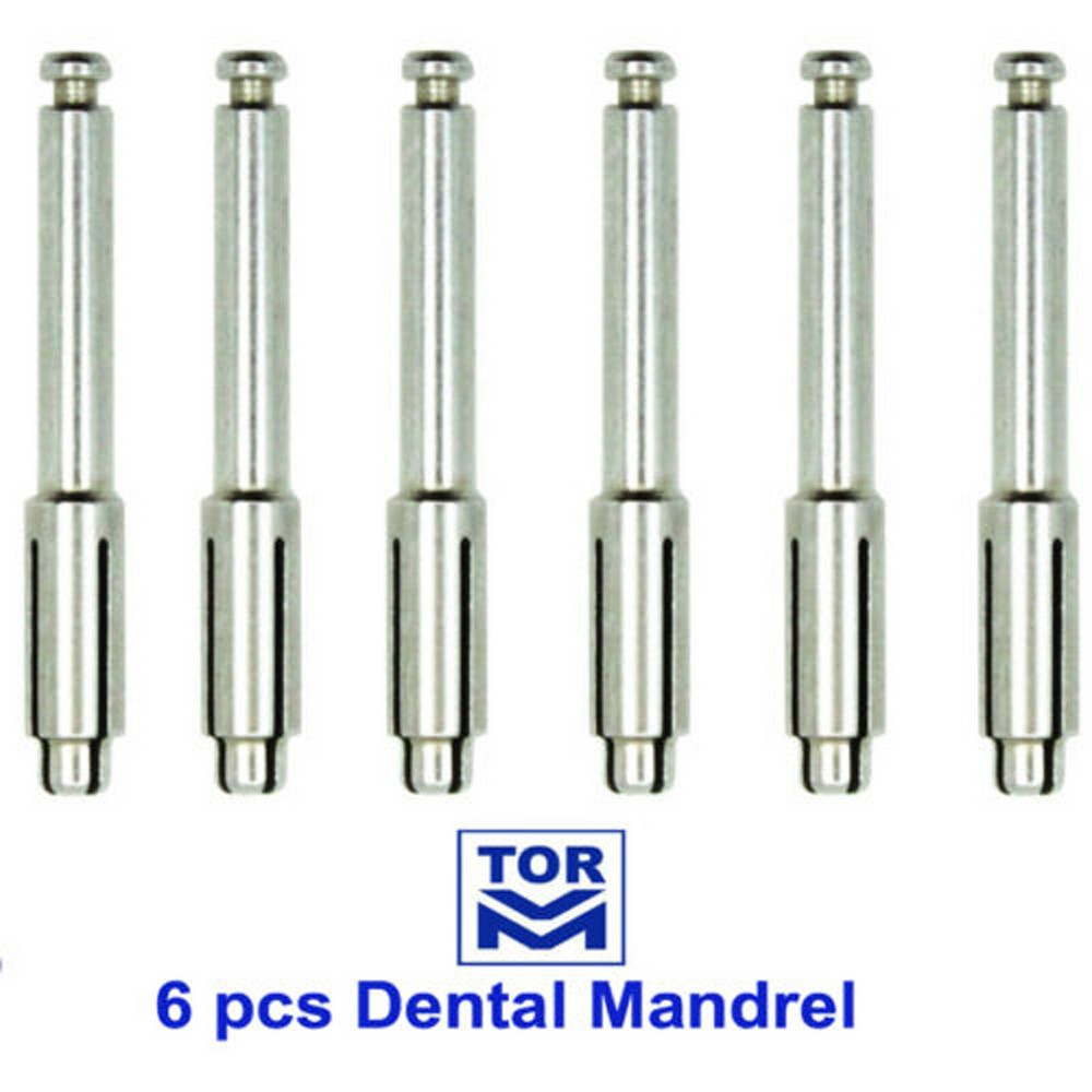 6 Pcs Dental Flexi Disc Mandrel fit Soflex For Sof-Lex Pop-On Polishing Discs