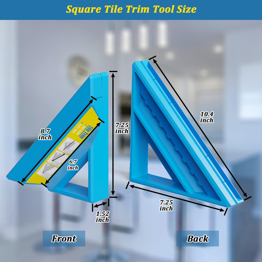 Tile Tool, Tile Edge Trim Cutting Tool for Installation, Precise 45-Degree Miter