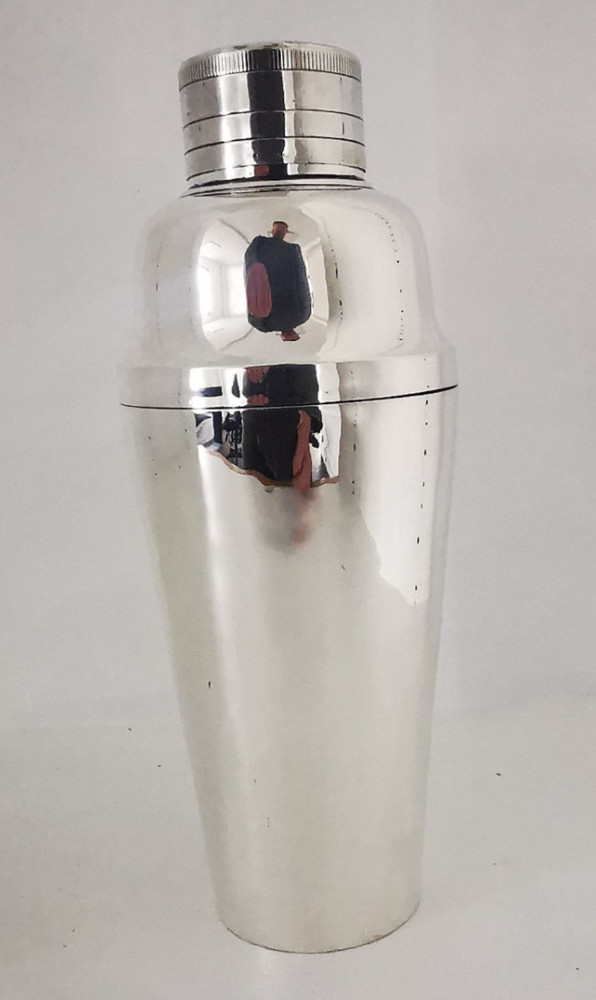 Fine Antique Solid Silver 3pc Cocktail Shaker - Mauser C.1899.