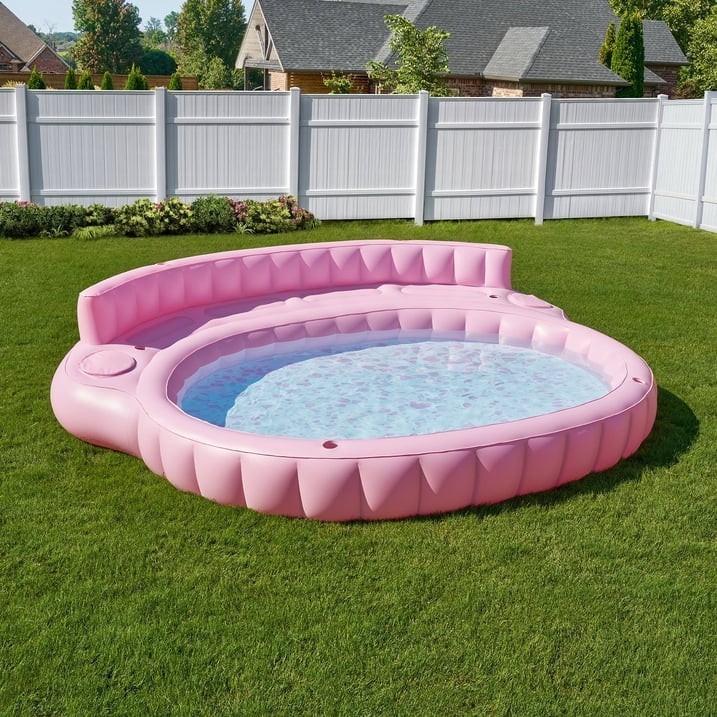 Member's Mark Oversized Inflatable Sofa Pool , Pink