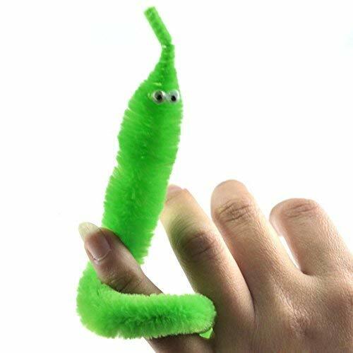SUPER *RAINBOW MAGIC WORMS USA ~ 5 / 10 / 20 / 40 Pcs Twisty Fuzzy Wiggle Favor