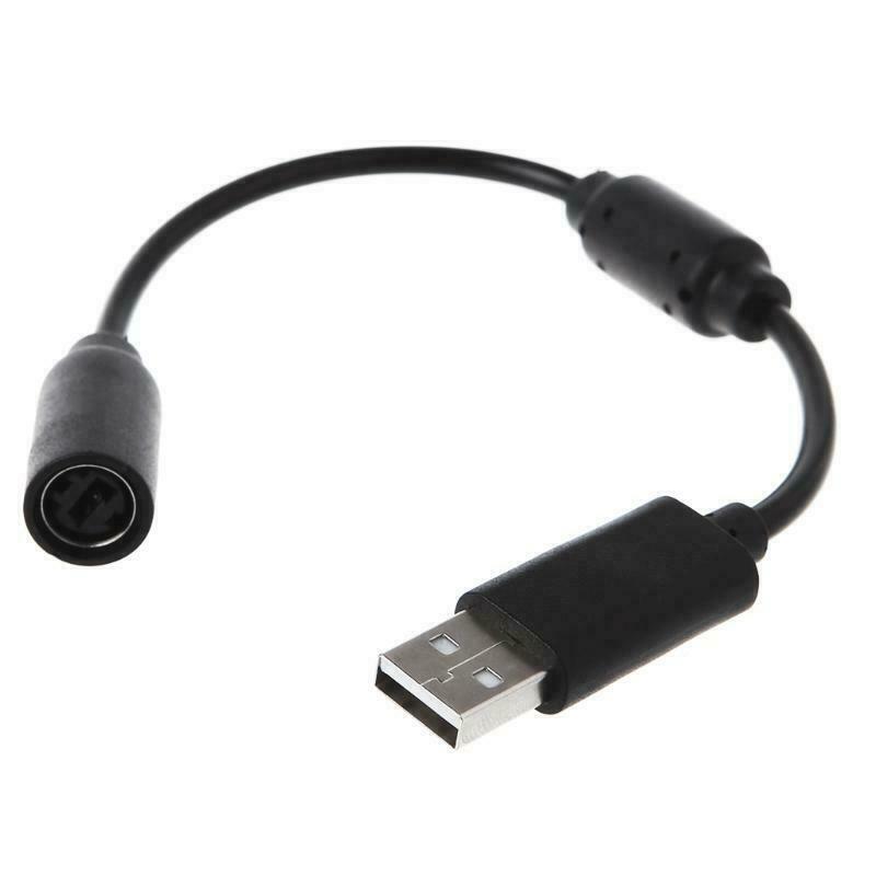 USB Breakaway Dongle Cable Cord Adapter For Xbox 360 PC Wired Controller