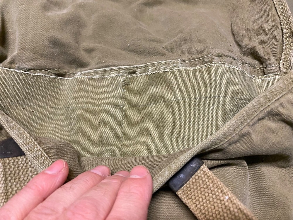 ORIGINAL WWII US AIRBORNE PARATROOPER M1936 MUSETTE JUMP BAG-OD#3